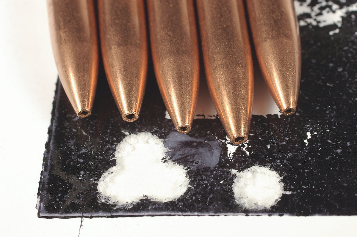 Sierra 77-grain HPBT Match bullets and A-2015 powder handloaded in the 22 Nosler shot very well at 100 yards.